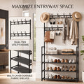 Porte-Chaussures et Porte-Manteaux de Luxe Multifonctionnel 3-en-1