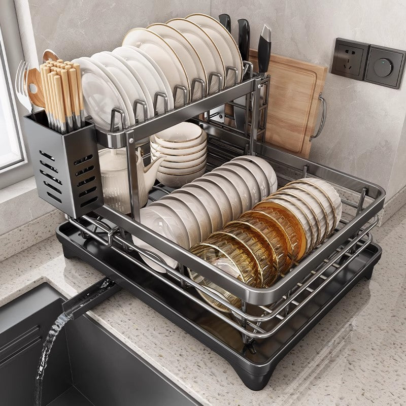 Stainless steel dish drying rack